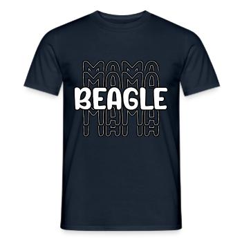 Beagle Mama - Men's T-Shirt - navy - Front - AI Model Male 178 light (178cm)