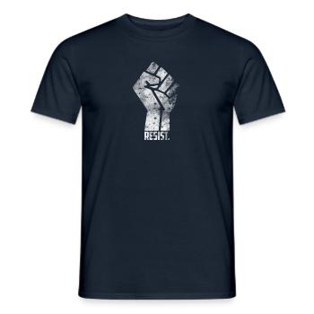 Resistent, resistent - Männer T-Shirt - Navy - Vorne - AI Model Male 178 light (178cm)