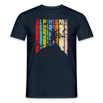 Bergsteigen - Männer T-Shirt - Navy - Vorne - AI Model Male 178 light (178cm)
