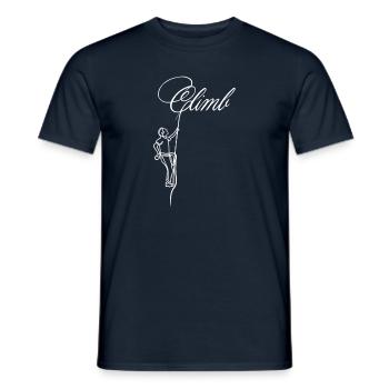 Climb one line - Men's T-Shirt - navy - Front - AI Model Male 178 light (178cm)