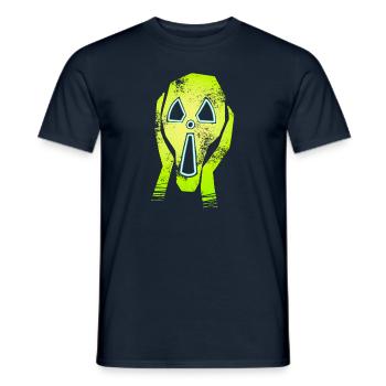 Visage de peur radioactif néon style - T-shirt homme - marine - Devant - AI Model Male 178 light (178cm)