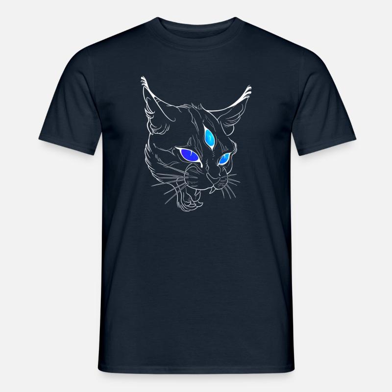 Böse Katze - Männer T-Shirt - Navy