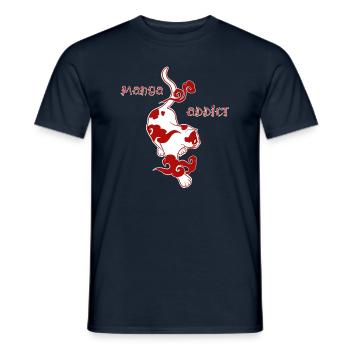 Manga addict - Men's T-Shirt - navy - Front - AI Model Male 178 light (178cm)