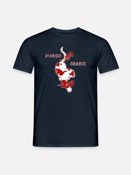 Manga-süchtig - Männer T-Shirt - Navy