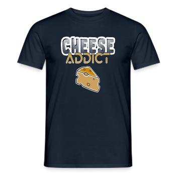 Käsesüchtig - Männer T-Shirt - Navy - Vorne - AI Model Male 178 light (178cm)