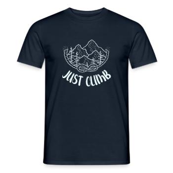 EINFACH KLETTERN Escalade Linienkunst - Männer T-Shirt - Navy - Vorne - AI Model Male 178 light (178cm)