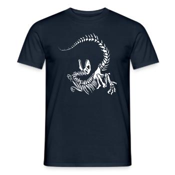 Squelette de raptor - T-shirt homme - marine - Devant - AI Model Male 178 light (178cm)