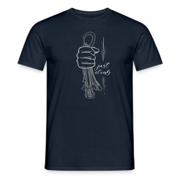 Leidenschaft Klettern Just Climb - Männer T-Shirt - Navy - Vorne - AI Model Male 178 light (178cm)