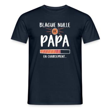 Blague nulle de papa en chargement .. cadeau papa - T-shirt homme - marine - Devant - AI Model Male 178 light (178cm)
