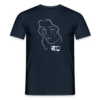 Sad triste - T-shirt homme - marine - Devant - AI Model Male 178 light (178cm)