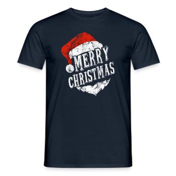 Merry christmas Noël - T-shirt homme - marine - Devant - AI Model Male 178 light (178cm)