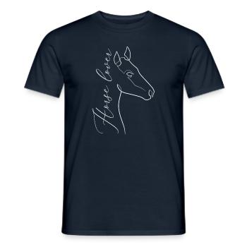 Horse lover - T-shirt homme - marine - Devant - AI Model Male 178 light (178cm)