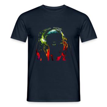 musik girl - Männer T-Shirt - Navy - Vorne - AI Model Male 178 light (178cm)