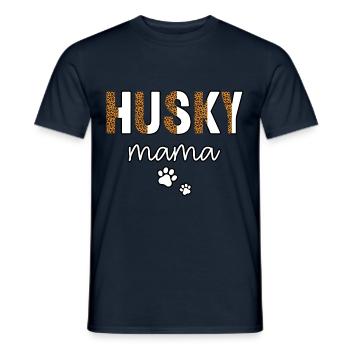Husky Mama - Männer T-Shirt - Navy - Vorne - AI Model Male 178 light (178cm)