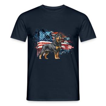 Rottweiler USA - Männer T-Shirt - Navy - Vorne - AI Model Male 178 light (178cm)