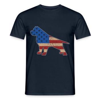 Pitbull USA - Men's T-Shirt - navy - Front - AI Model Male 178 light (178cm)
