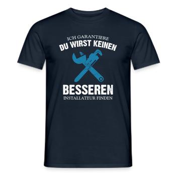INSTALLER Say - Men's T-Shirt - navy - Front - AI Model Male 178 light (178cm)