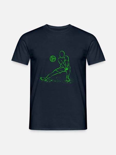 Volleyball - Männer T-Shirt - Navy