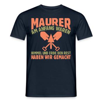 Maurer Lustige Sprüche - Männer T-Shirt - Navy - Vorne - AI Model Male 178 light (178cm)