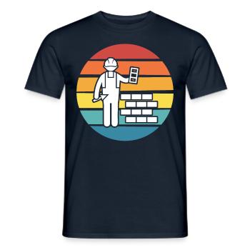 Maurer Retro - Männer T-Shirt - Navy - Vorne - AI Model Male 178 light (178cm)