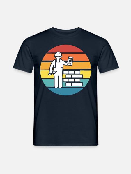 Maurer Retro - Männer T-Shirt - Navy