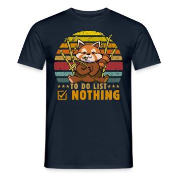 To do List Nothing - Männer T-Shirt - Navy - Vorne - AI Model Male 178 light (178cm)