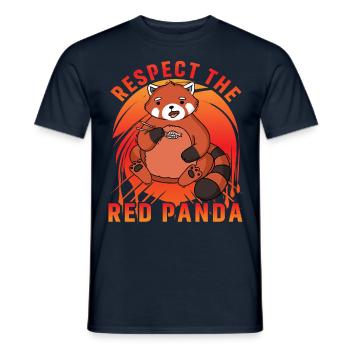 Respect the Red Panda - Männer T-Shirt - Navy - Vorne - AI Model Male 178 light (178cm)