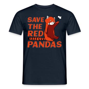 Save the Red Pandas - Männer T-Shirt - Navy - Vorne - AI Model Male 178 light (178cm)
