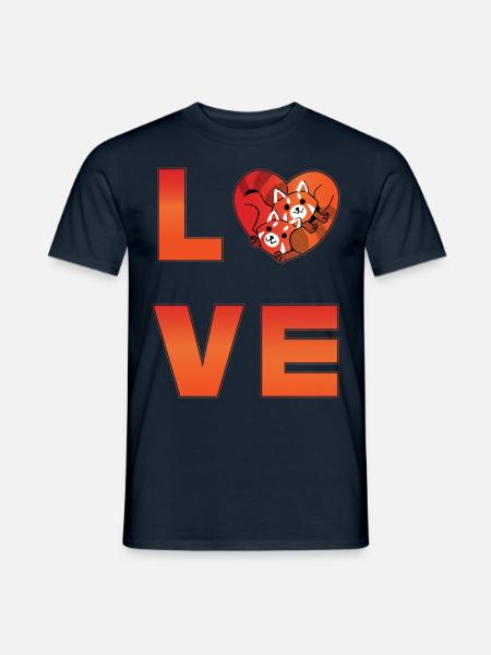 Cat Bear Little Panda Love - Men's T-Shirt - navy