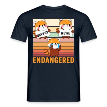 Save us we're Endangered - Männer T-Shirt - Navy - Vorne - AI Model Male 178 light (178cm)