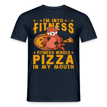 I'm into Fitness fit ness whole Pozza in my mouth - Men's T-Shirt - navy - Front - AI Model Male 178 light (178cm)