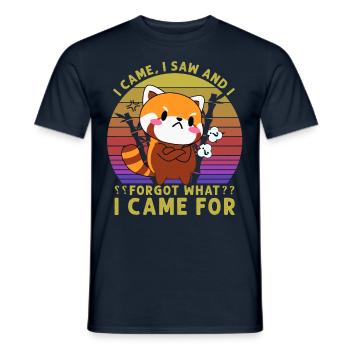 I came I saw and I forgot what I came for - Männer T-Shirt - Navy - Vorne - AI Model Male 178 light (178cm)