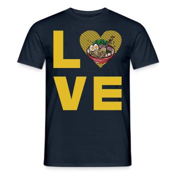 Ramen Amour - T-shirt homme - marine - Devant - AI Model Male 178 light (178cm)