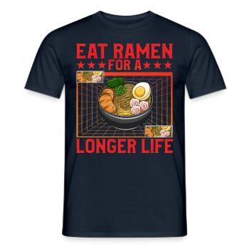 Mangez des ramen pour une vie plus longue - T-shirt homme - marine - Devant - AI Model Male 178 light (178cm)