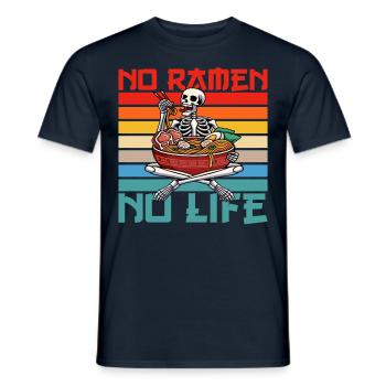 Pas de ramen pas de vie - T-shirt homme - marine - Devant - AI Model Male 178 light (178cm)