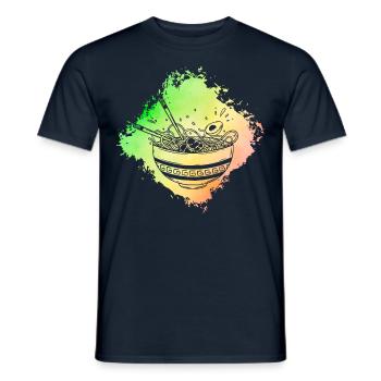 Ramen Retro - Men's T-Shirt - navy - Front - AI Model Male 178 light (178cm)