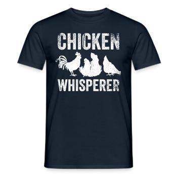 Chicken Whisperer Farmer Black Love White Cult - Men's T-Shirt - navy - Front - AI Model Male 178 light (178cm)