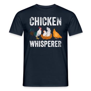 Poulets Chuchoteur Agriculteur Animaux Amoureux Culture - T-shirt homme - marine - Devant - AI Model Male 178 light (178cm)