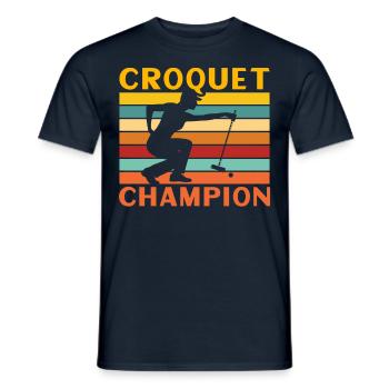 Croquet Champion - Männer T-Shirt - Navy - Vorne - AI Model Male 178 light (178cm)