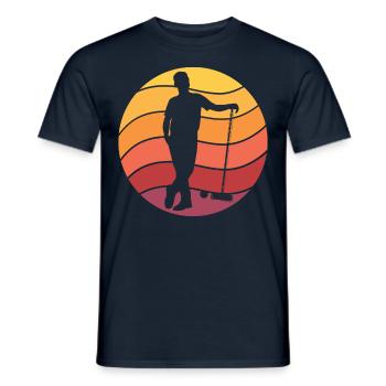 Krocket Retro - Männer T-Shirt - Navy - Vorne - AI Model Male 178 light (178cm)