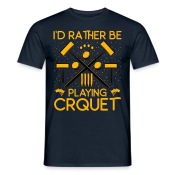 I'd rather be playing Croquet - Männer T-Shirt - Navy - Vorne - AI Model Male 178 light (178cm)