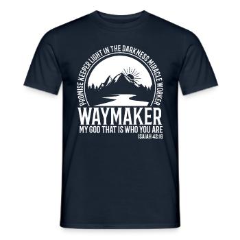 Wegbereiter Mein Gott Ist, Wer Du Bist Versprechen - Männer T-Shirt - Navy - Vorne - AI Model Male 178 light (178cm)