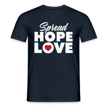 Hoffnung Verbreiten Liebe Besser Sein Jesus Wunder - Männer T-Shirt - Navy - Vorne - AI Model Male 178 light (178cm)