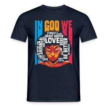 Auf Gott Vertrauen Liebe Bewahren Fatih Vergeben - Männer T-Shirt - Navy - Vorne - AI Model Male 178 light (178cm)
