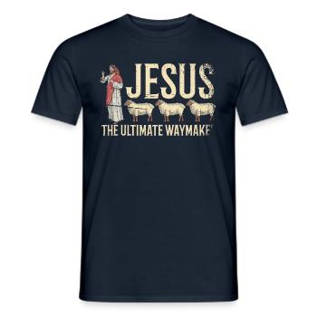 Jesus Der Ultimative Wegbereiter Christentum - Männer T-Shirt - Navy - Vorne - AI Model Male 178 light (178cm)