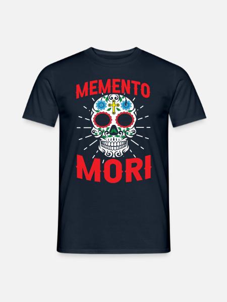 Memento Mori Keine Gnade Zitate Tod Lateinisch - Männer T-Shirt - Navy
