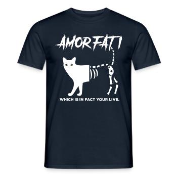 Amor Fati qui est en réalité votre vie mort - T-shirt homme - marine - Devant - AI Model Male 178 light (178cm)