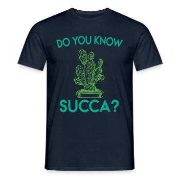 Connaître succa Green Plant Cactus Lovers - T-shirt homme - marine - Devant - AI Model Male 178 light (178cm)