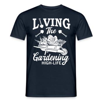 La célébration horticole Vie Hobby Fun - T-shirt homme - marine - Devant - AI Model Male 178 light (178cm)