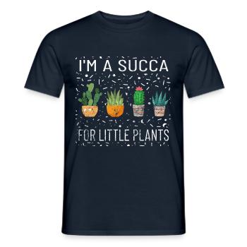Je suis une succa pour les petites plantes Botanique - T-shirt homme - marine - Devant - AI Model Male 178 light (178cm)